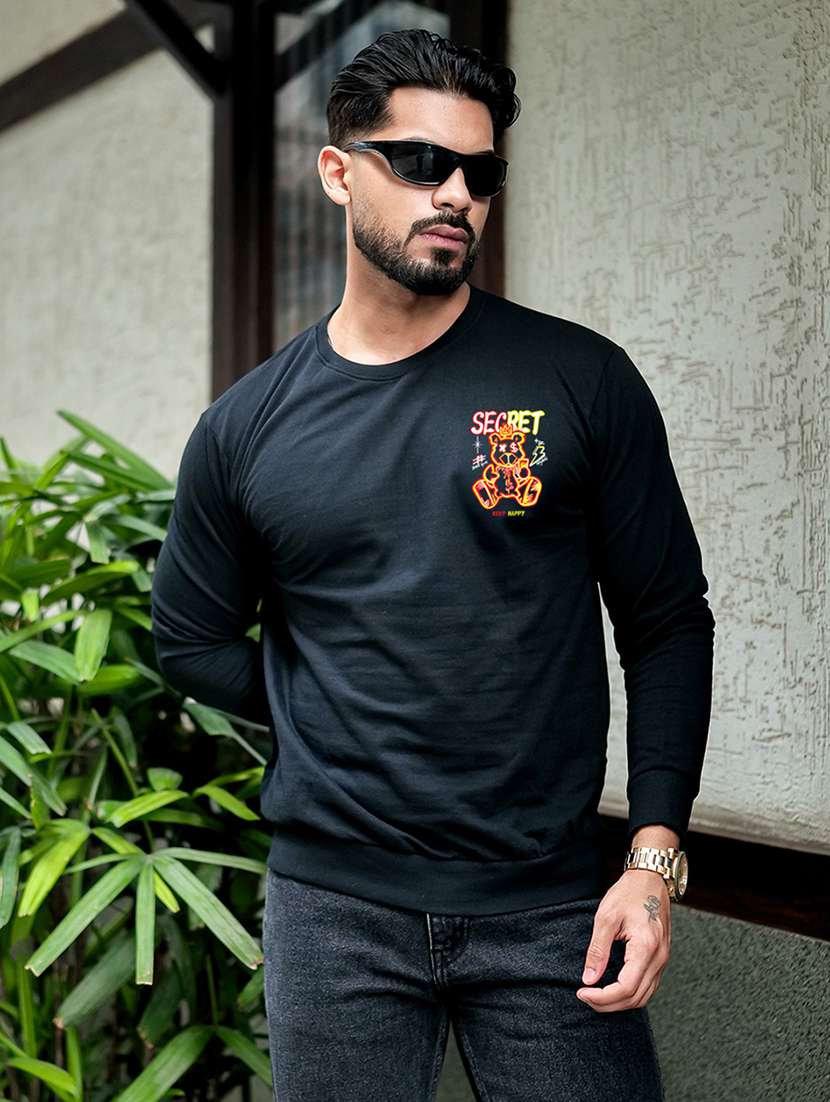 men printed long sleeve regular fit sweatshirt - 22264762 -  Standard Image - 1