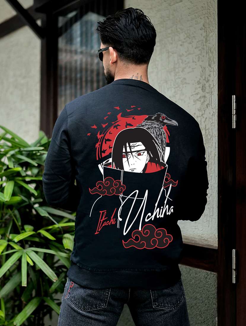 men printed long sleeve regular fit sweatshirt