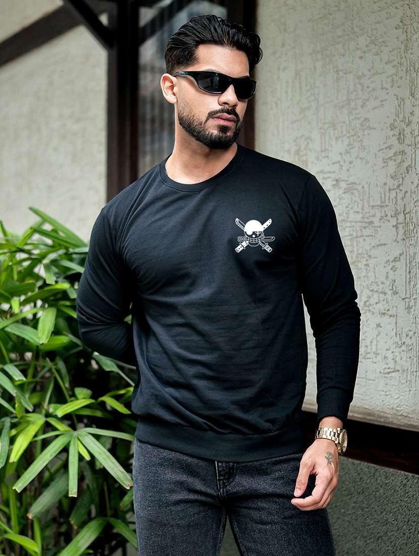 men printed long sleeve regular fit sweatshirt - 22264772 -  Standard Image - 1