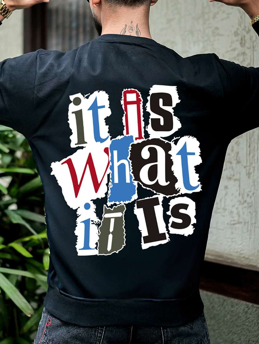 men typographic long sleeve regular fit sweatshirt - 22264791 -  Standard Image - 6