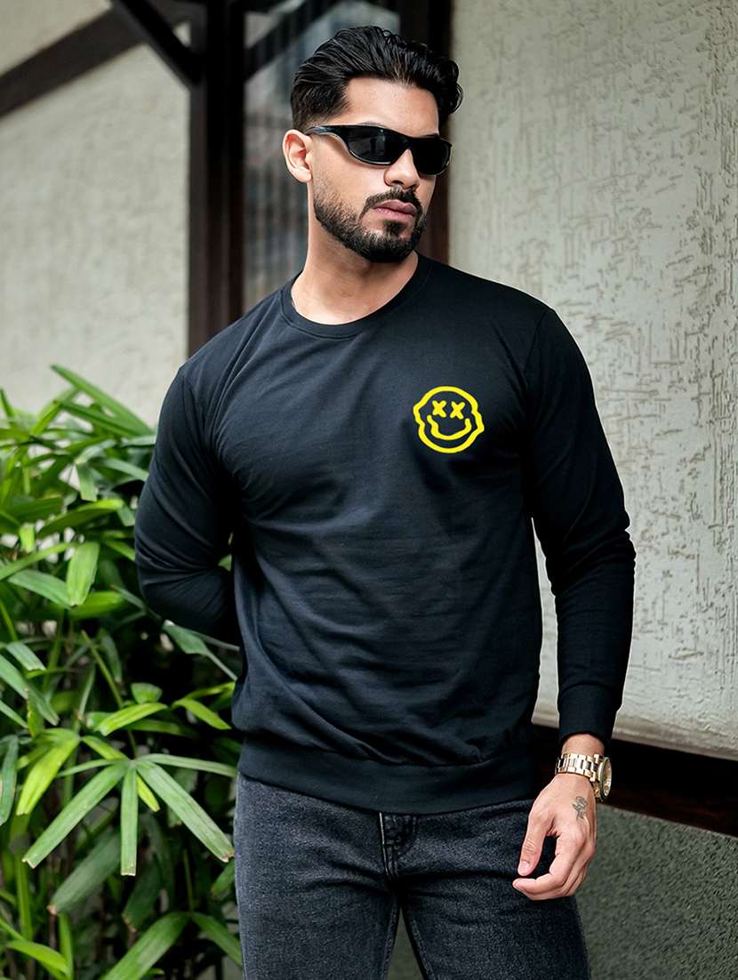 men typographic long sleeve regular fit sweatshirt - 22264795 -  Standard Image - 1