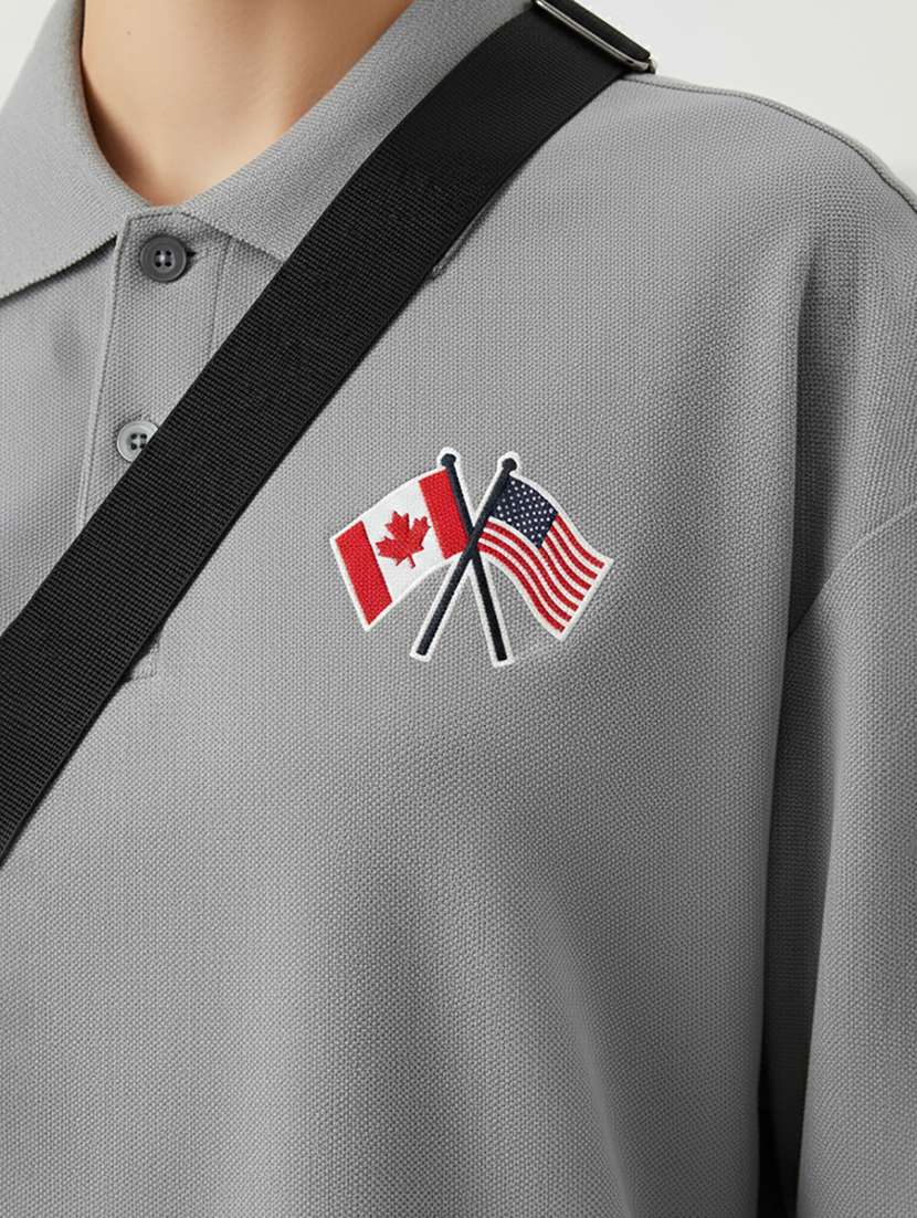 women printed short sleeve oversized polo t-shirt - 22264808 -  Standard Image - 4