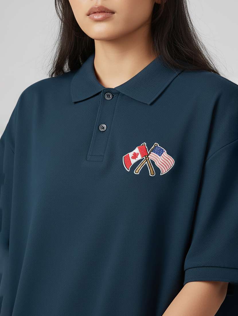 women short sleeve oversized polo t-shirt - 22264810 -  Standard Image - 4