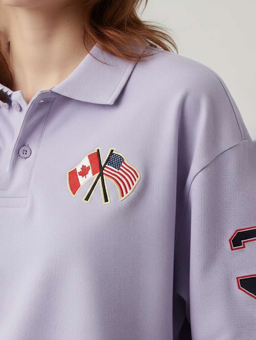 women short sleeve oversized polo t-shirt - 22264811 -  Standard Image - 4