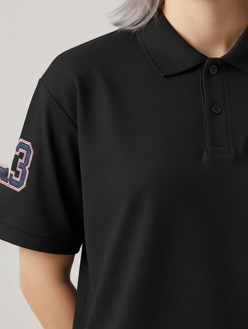 women short sleeve oversized polo t-shirt - 22264812 -  Standard Image - 4