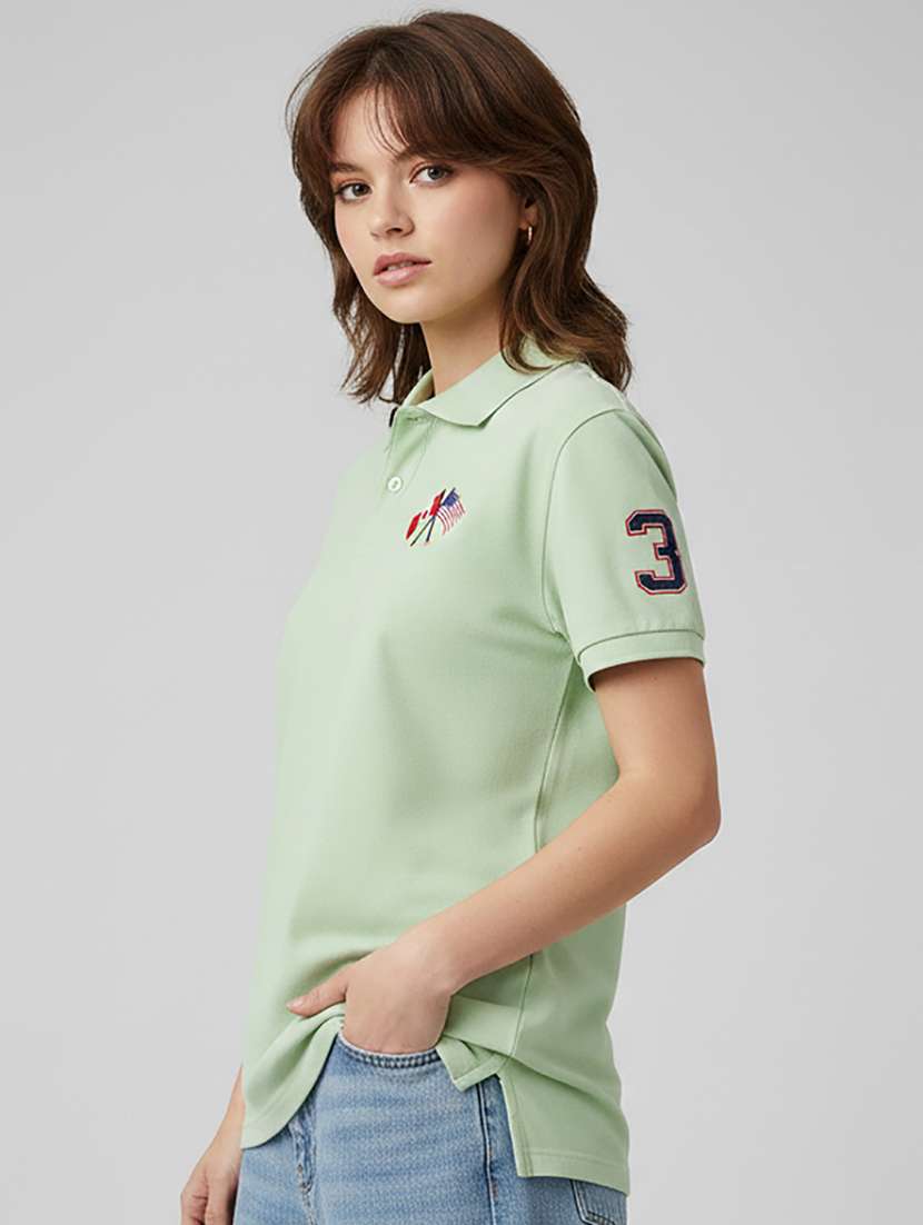 women short sleeve oversized polo t-shirt - 22264813 -  Standard Image - 1