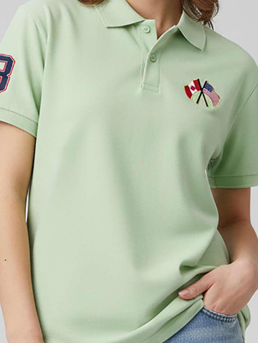 women short sleeve oversized polo t-shirt - 22264813 -  Standard Image - 4