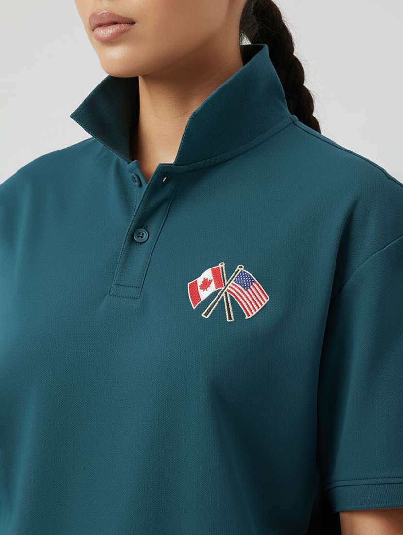 women short sleeve oversized polo t-shirt - 22264814 -  Standard Image - 4