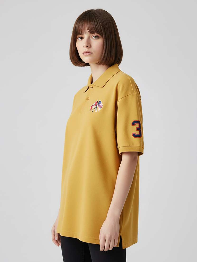 women short sleeve oversized polo t-shirt - 22264816 -  Standard Image - 1
