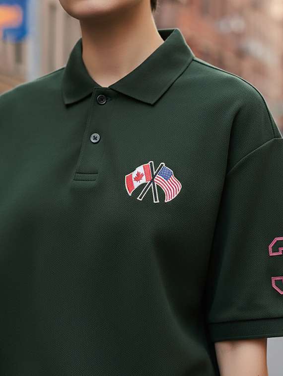 women short sleeve oversized polo t-shirt - 22264819 -  Standard Image - 4