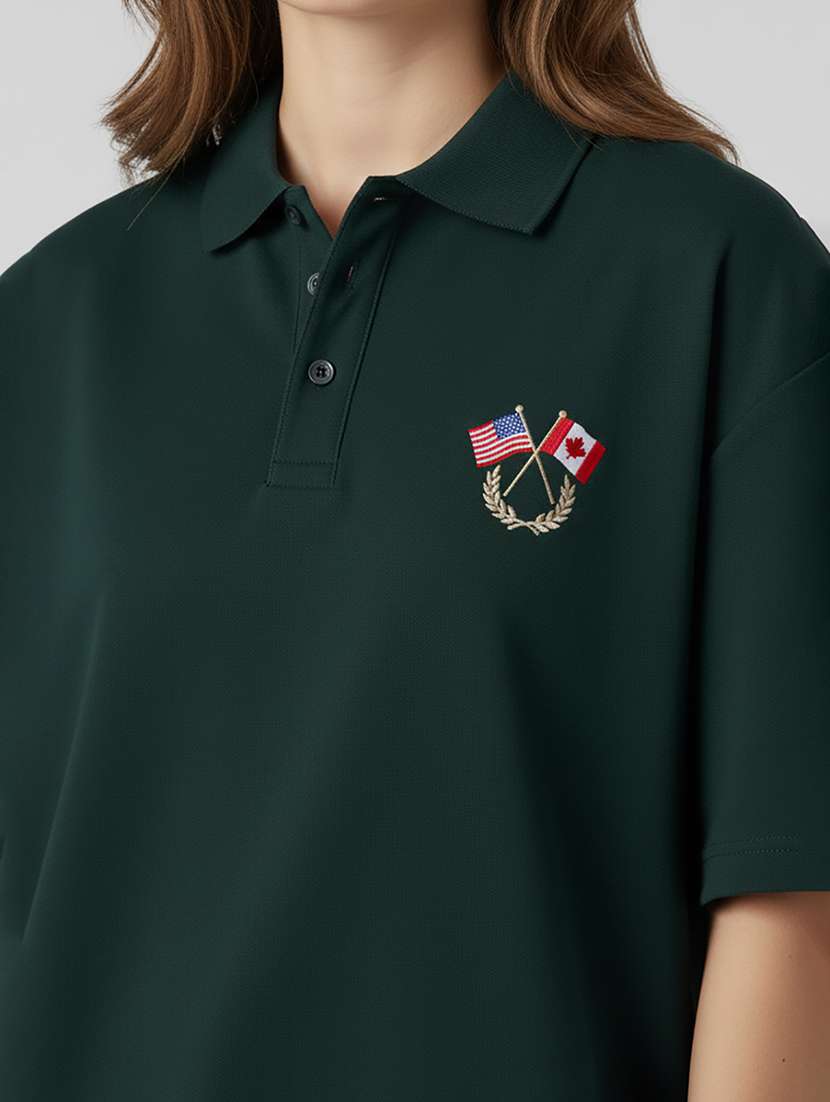 women short sleeve oversized polo t-shirt - 22264820 -  Standard Image - 4