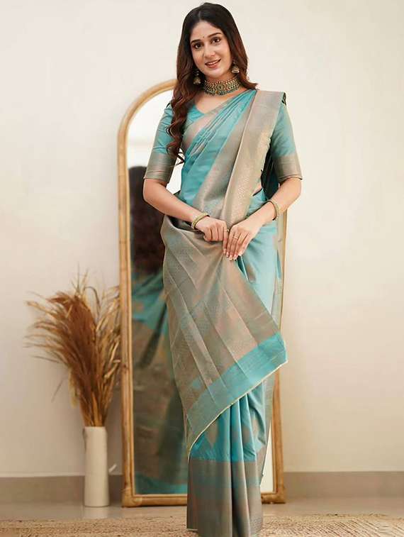 women self design bordered saree with blouse - 22264920 -  Standard Image - 1