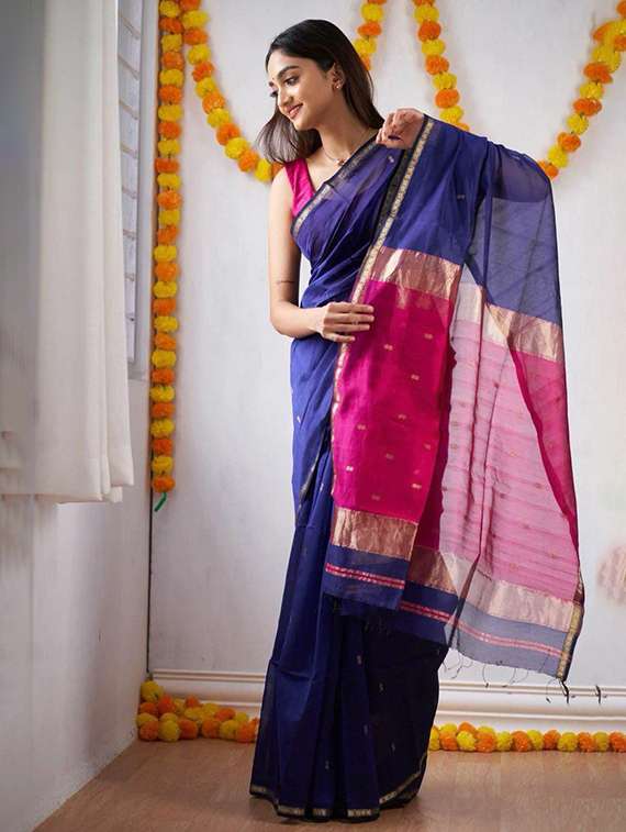 women self design southern silk saree with blouse - 22264955 -  Standard Image - 4