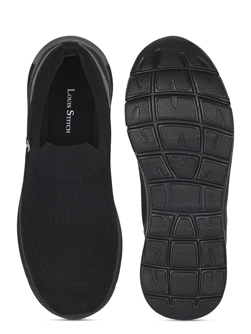 men black slip on casual shoe - 22264975 -  Standard Image - 1