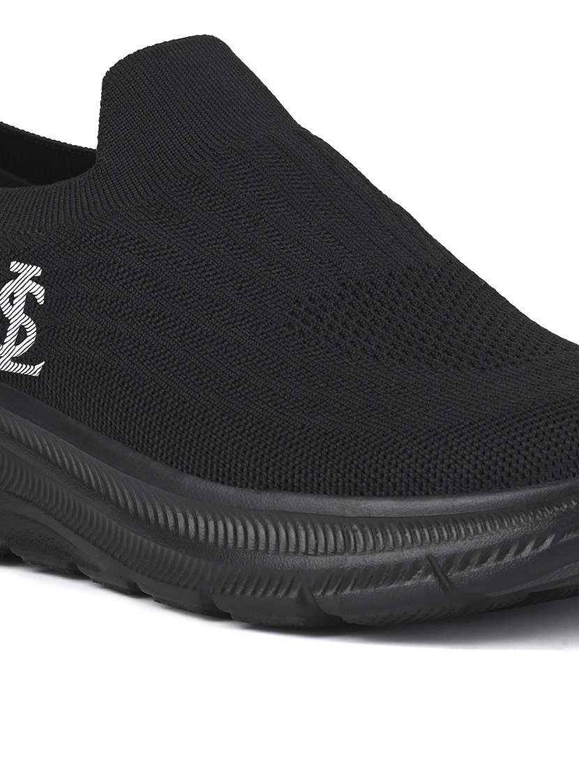 men black slip on casual shoe - 22264975 -  Standard Image - 4