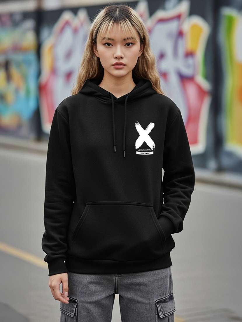 women printed long sleeve hooded sweatshirt - 22264980 -  Standard Image - 1