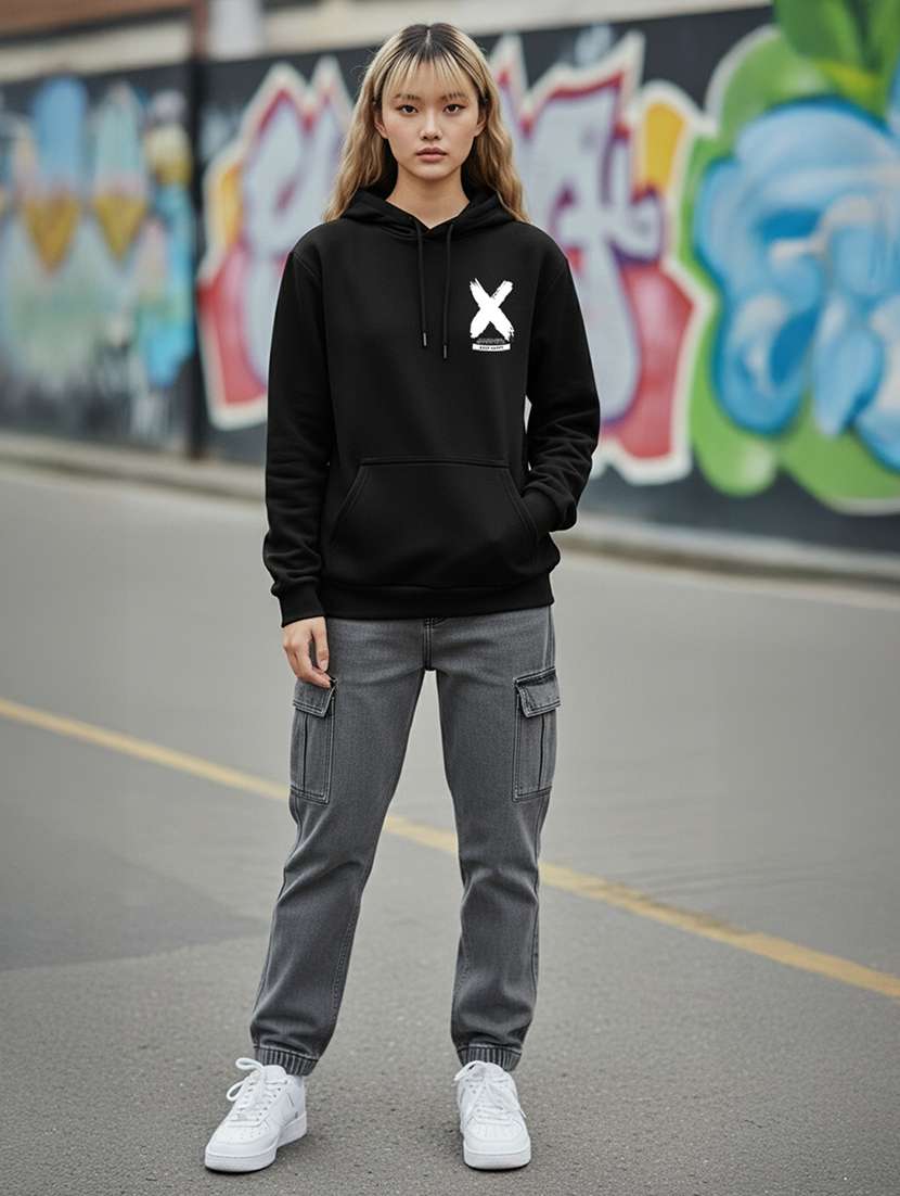 women printed long sleeve hooded sweatshirt - 22264980 -  Standard Image - 4