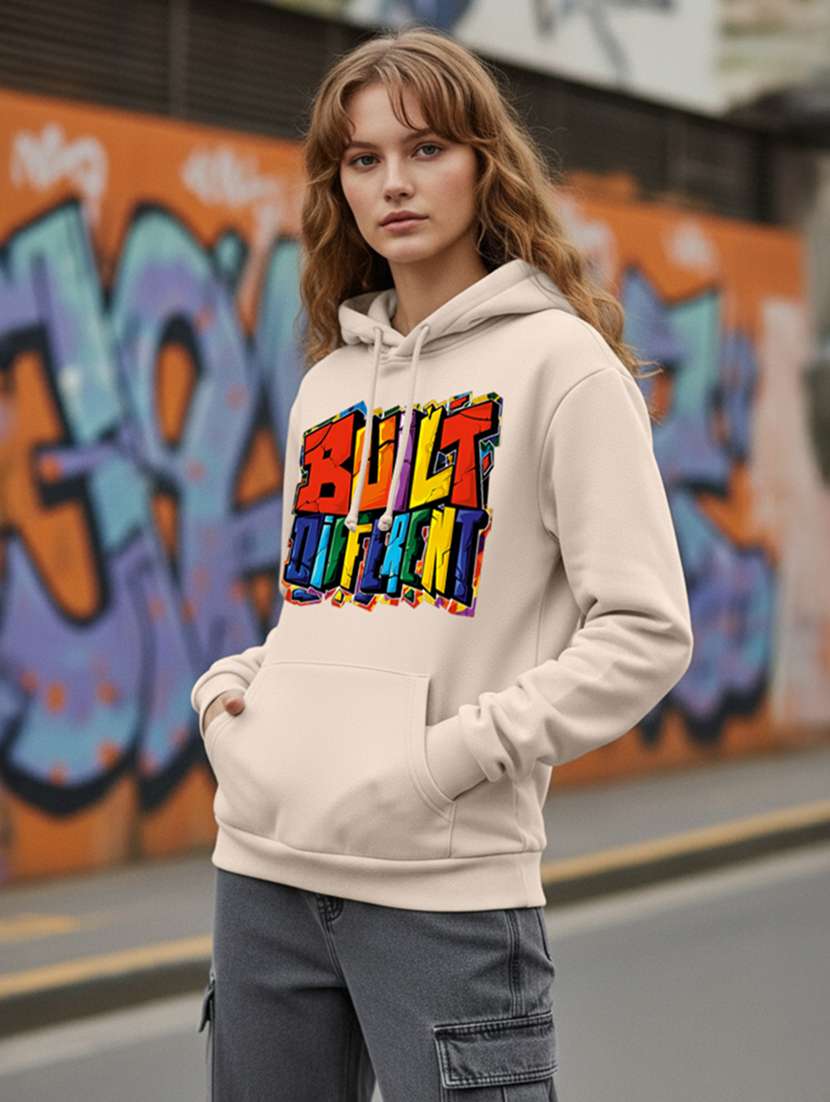 women printed long sleeve hooded sweatshirt - 22264994 -  Standard Image - 1