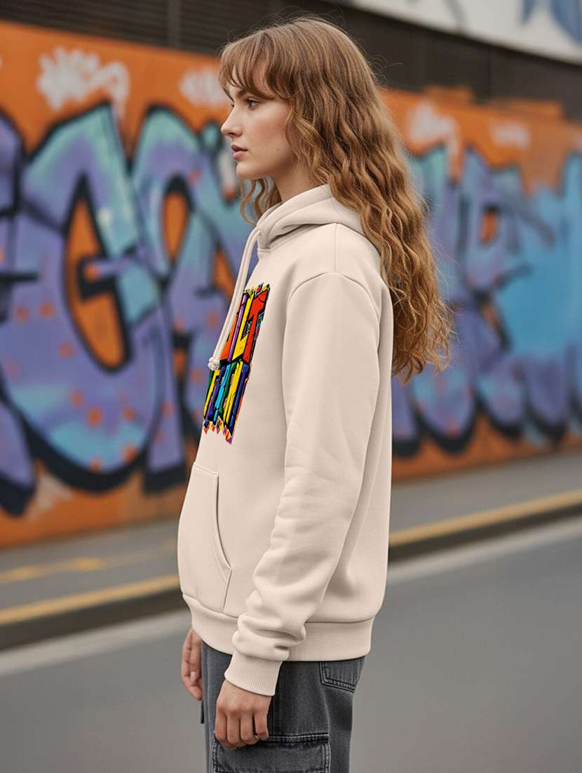 women printed long sleeve hooded sweatshirt - 22264994 -  Standard Image - 4