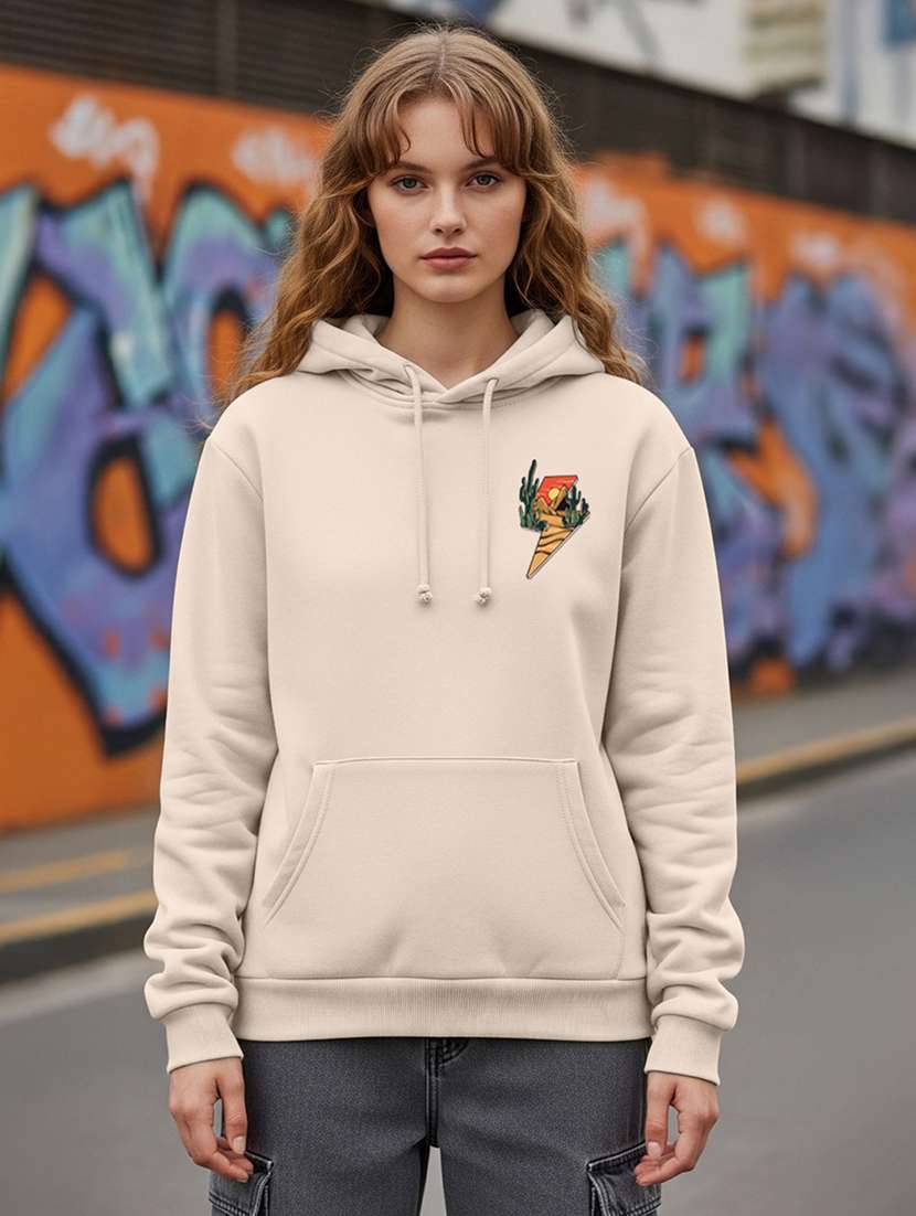 women printed long sleeve hooded sweatshirt - 22264995 -  Standard Image - 1