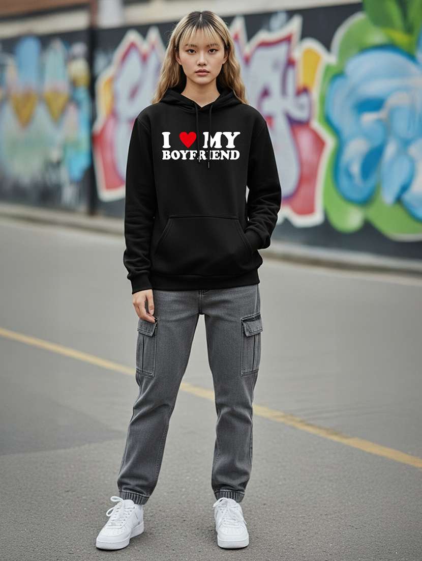 women printed long sleeve hooded sweatshirt - 22265000 -  Standard Image - 4