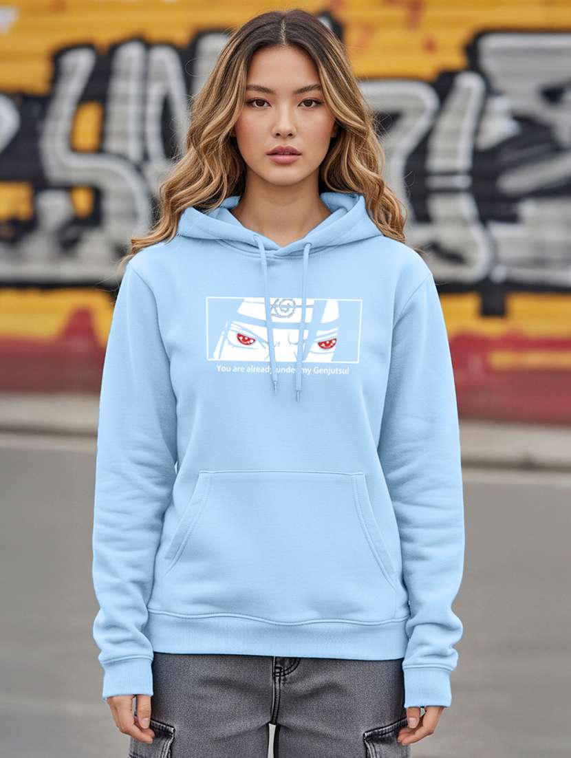 women printed long sleeve hooded sweatshirt - 22265021 -  Standard Image - 1