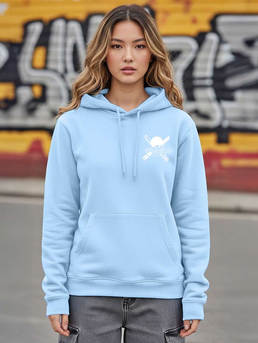 women printed long sleeve hooded sweatshirt - 22265023 -  Standard Image - 1