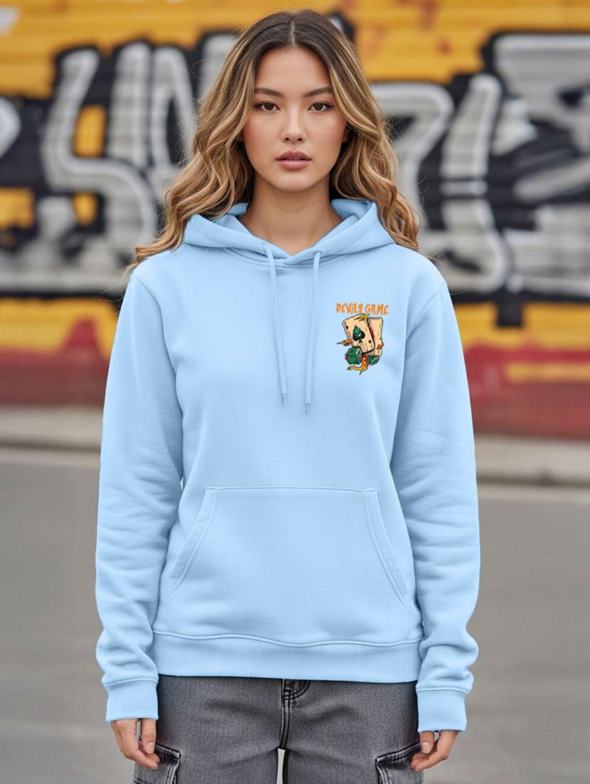 women printed long sleeve hooded sweatshirt - 22265024 -  Standard Image - 1