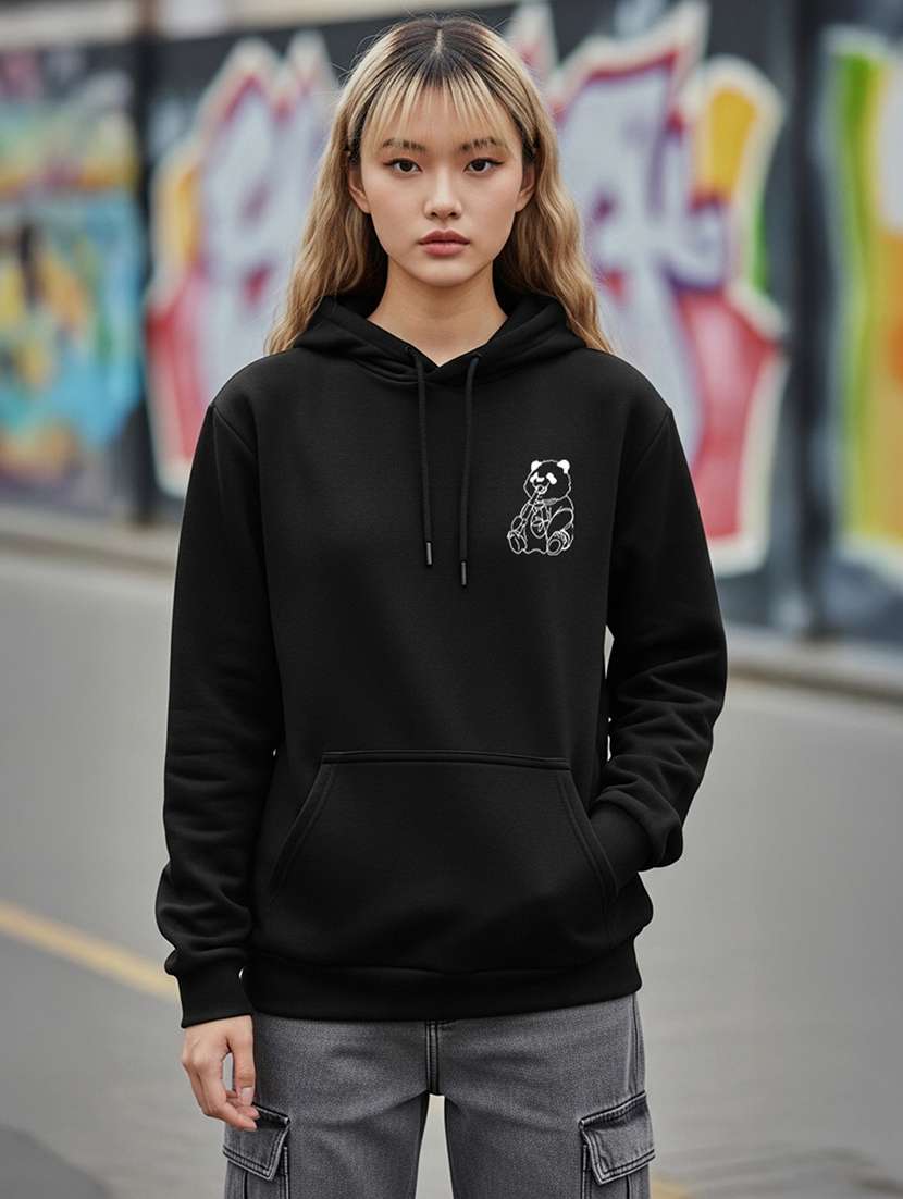 women printed long sleeve hooded sweatshirt - 22265037 -  Standard Image - 1