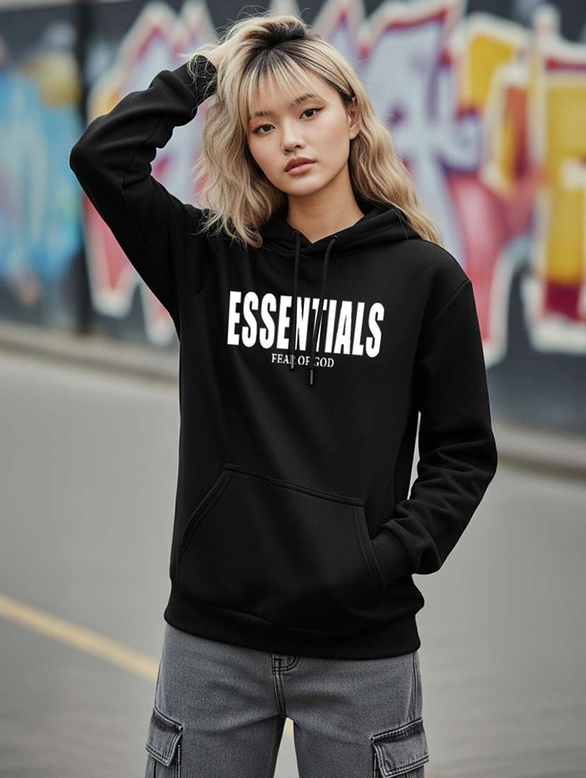 women printed long sleeve hooded sweatshirt - 22265063 -  Standard Image - 1