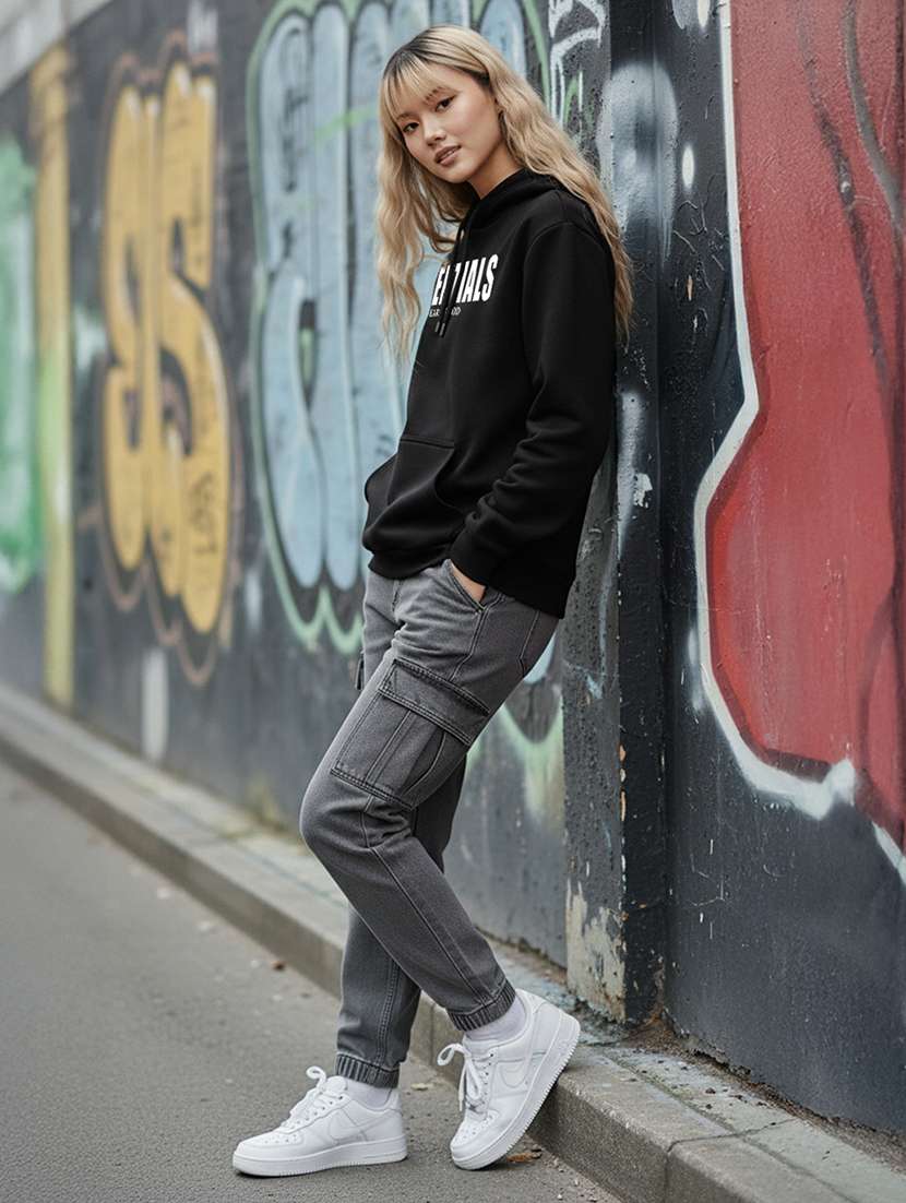 women printed long sleeve hooded sweatshirt - 22265063 -  Standard Image - 4