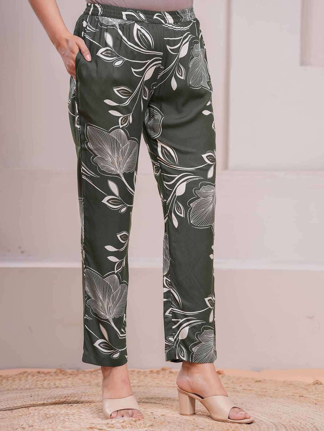 women floral three quarter sleeve shirt & trouser co-ord set - 22265081 -  Standard Image - 4