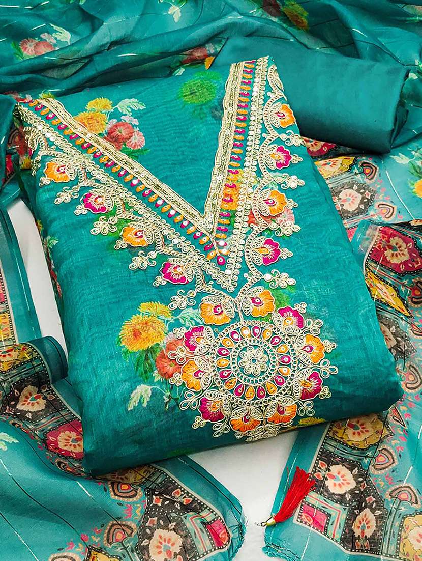 Women Floral Embroidered Unstitched Suit Set - 22265087 -  Standard Image - 1
