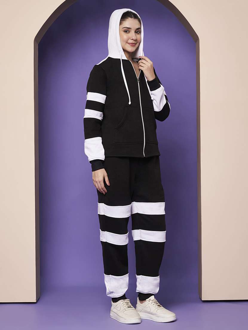 women color blocked hooded co-ord set - 22265114 -  Standard Image - 4
