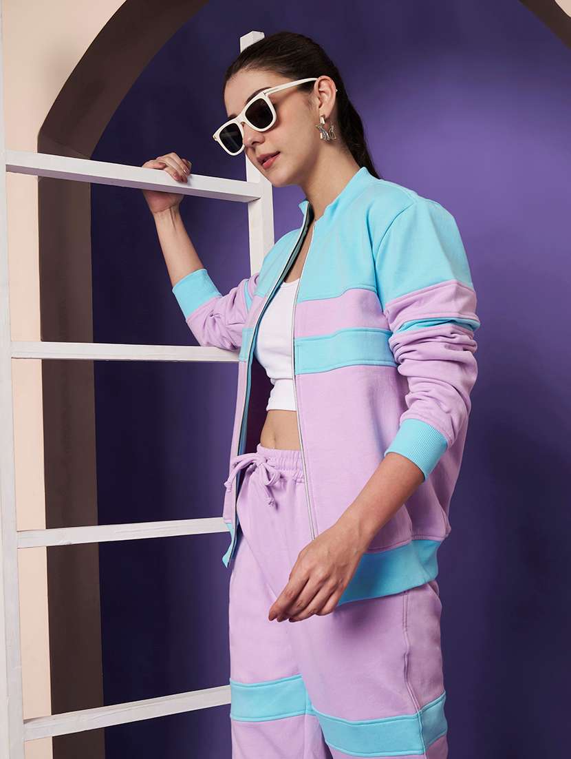 Women Color Blocked Long Sleeve Regular Jacket - 22265146 -  Standard Image - 1
