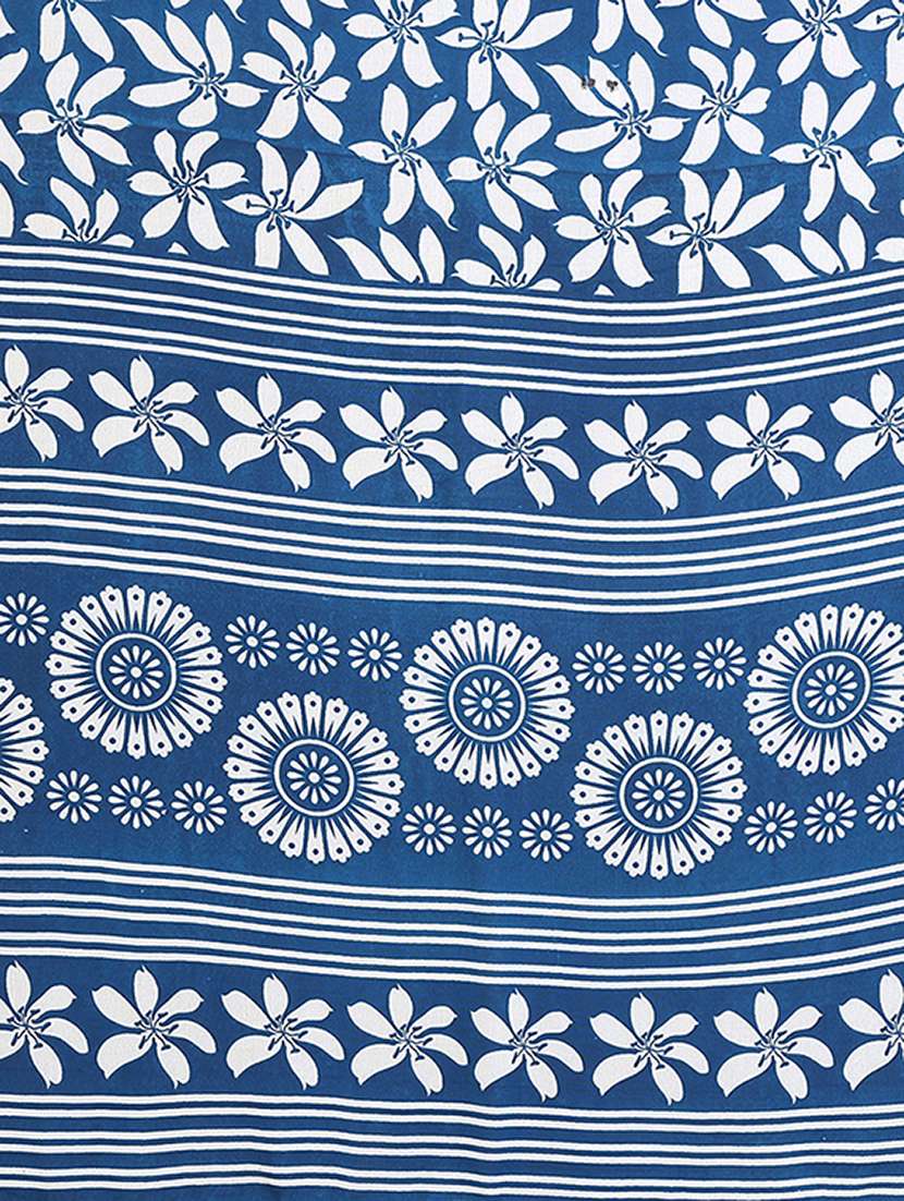 women printed casual wear saree with blouse - 22265391 -  Standard Image - 4
