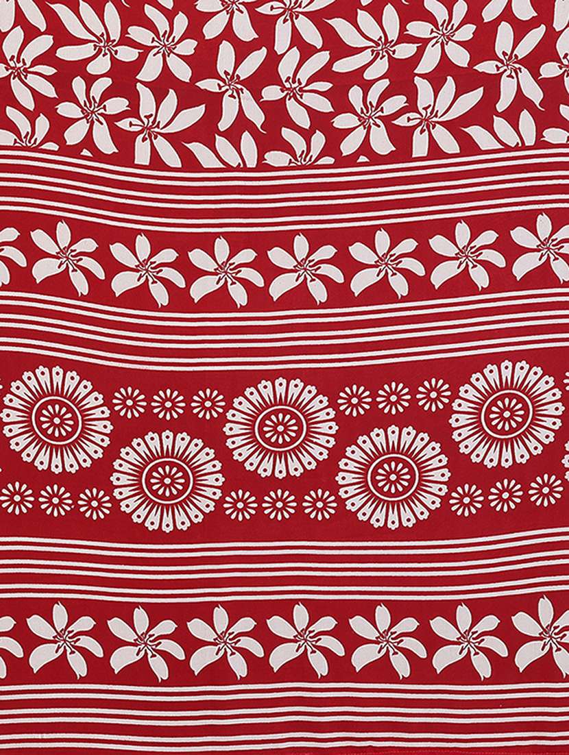 women printed casual wear saree with blouse - 22265392 -  Standard Image - 4
