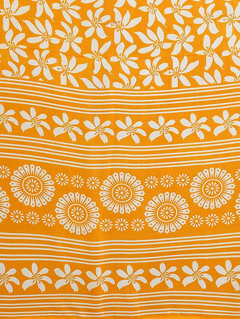 women printed casual wear saree with blouse - 22265393 -  Standard Image - 4