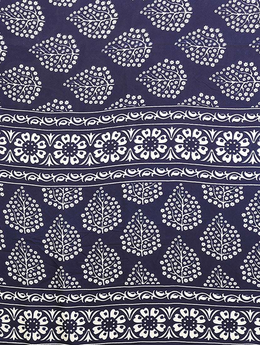 women printed casual wear saree with blouse - 22265420 -  Standard Image - 4