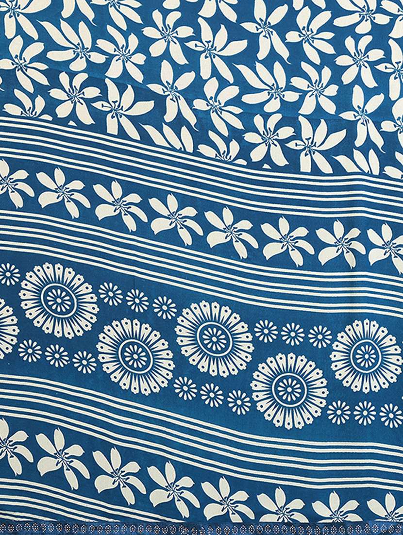 women printed casual wear saree with blouse - 22265432 -  Standard Image - 4