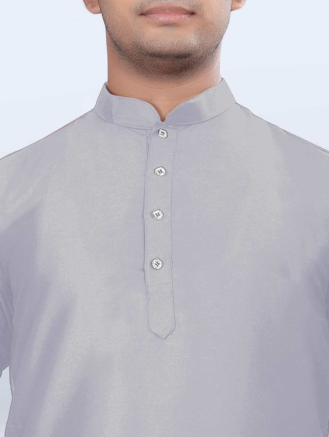 men solid mandarin neck long kurta - 22265471 -  Standard Image - 4