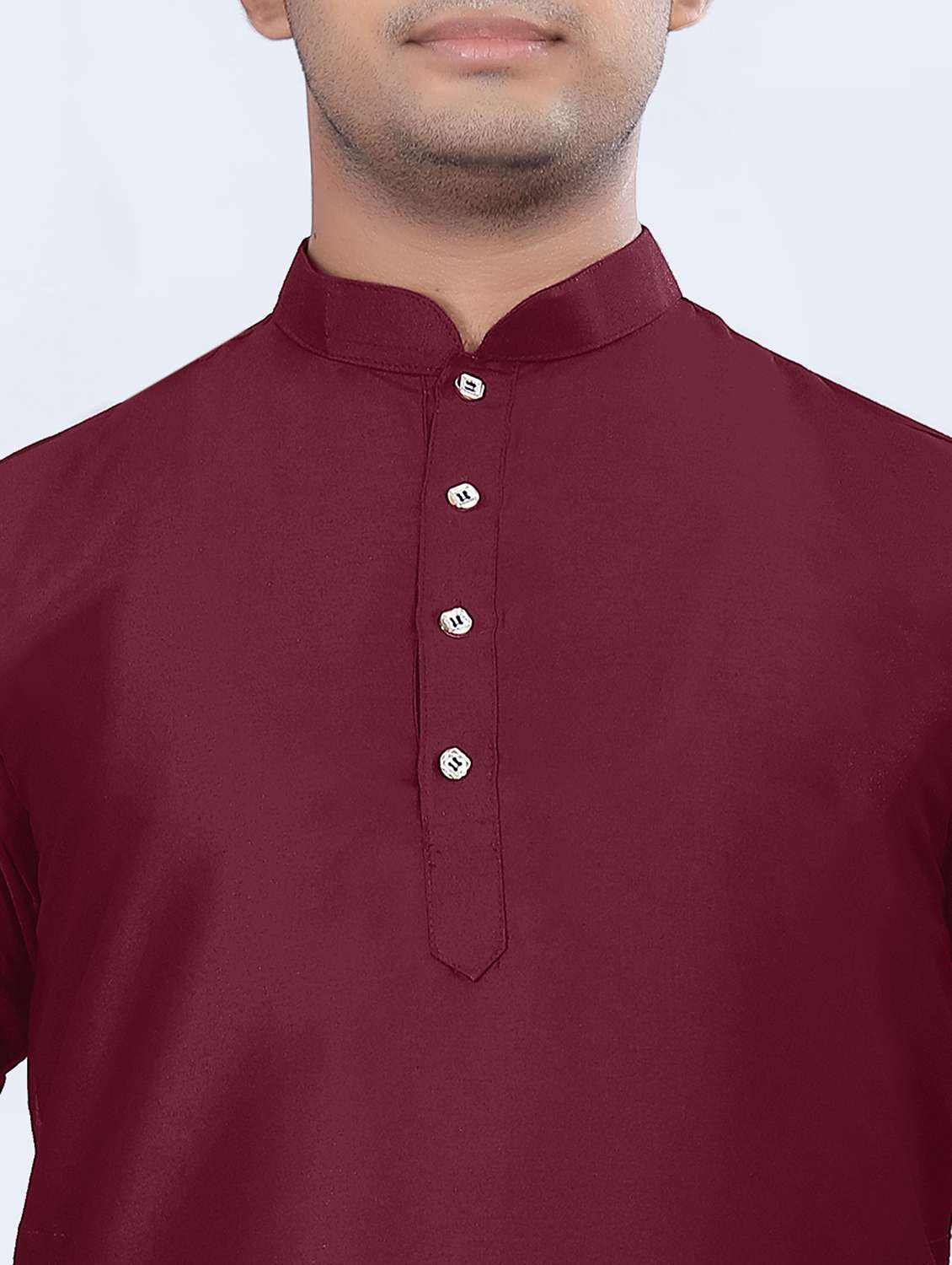 men solid mandarin neck long kurta - 22265475 -  Standard Image - 4