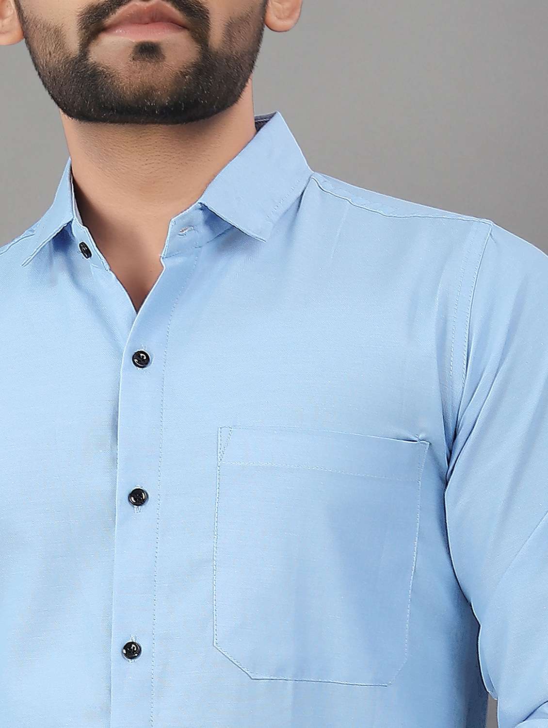 men solid long sleeve regualr fit casual shirt - 22265491 -  Standard Image - 4