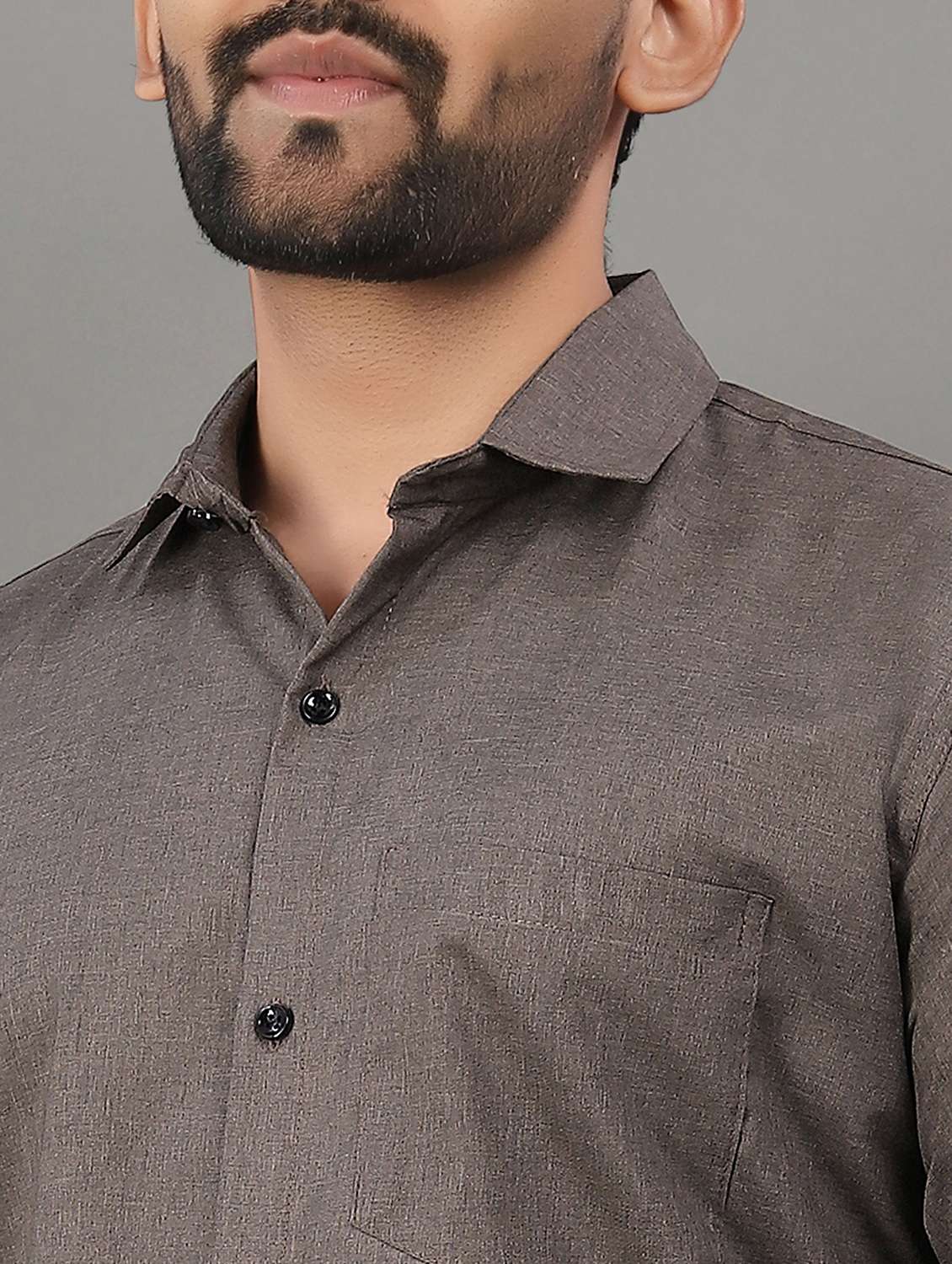 men solid long sleeve regualr fit casual shirt - 22265499 -  Standard Image - 4