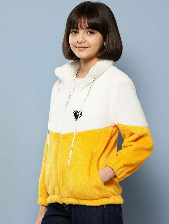 girls color blocked long sleeve jacket - 22265704 -  Standard Image - 1