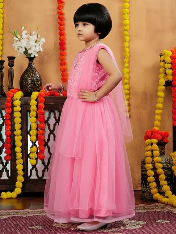 girls embroidered lehenga choli with dupatta set - 22265723 -  Standard Image - 1