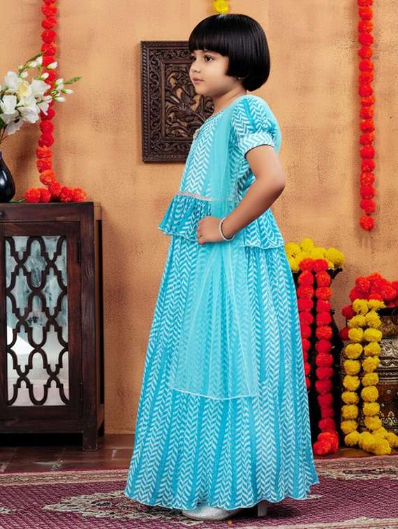 girls printed lehenga choli with dupatta set - 22265729 -  Standard Image - 1