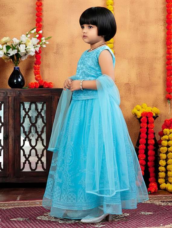 girls embroidered lehenga choli with dupatta set - 22265732 -  Standard Image - 1