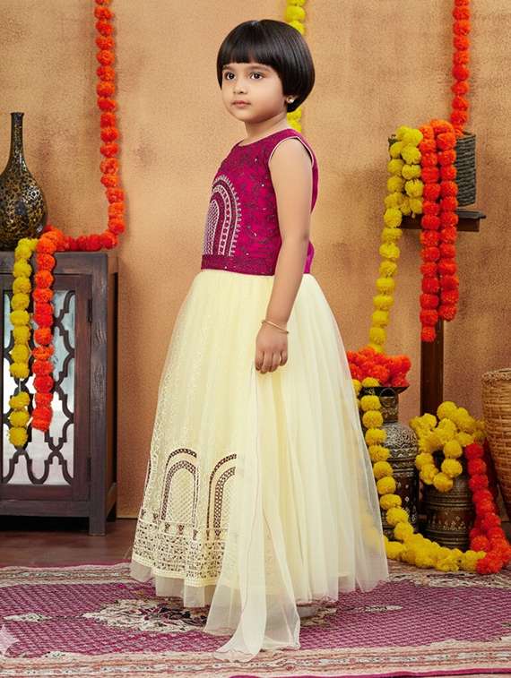 girls embroidered lehenga choli with dupatta set - 22265735 -  Standard Image - 1
