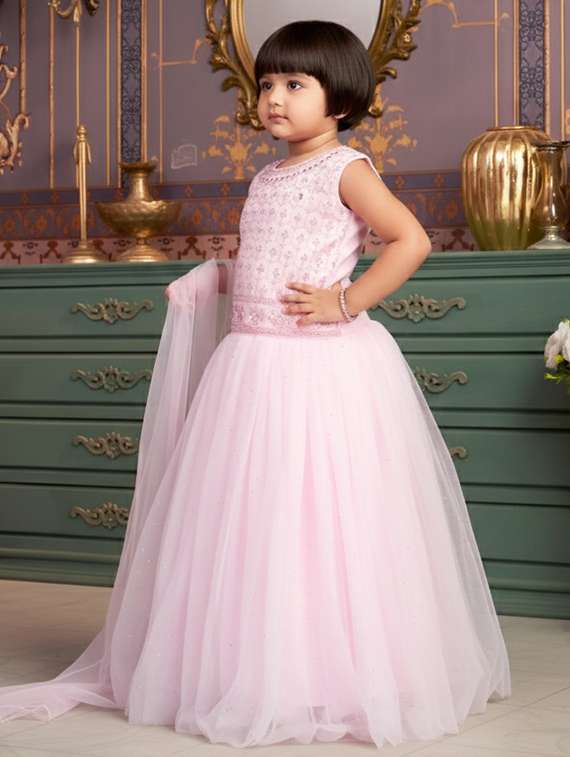 girls embroidered lehenga choli with dupatta set - 22265744 -  Standard Image - 1